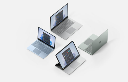 A collection of Surface devices.