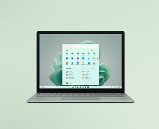 A Surface Laptop 5 in Sage.