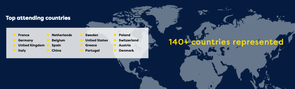 Enlit Europe 140+ countries represented