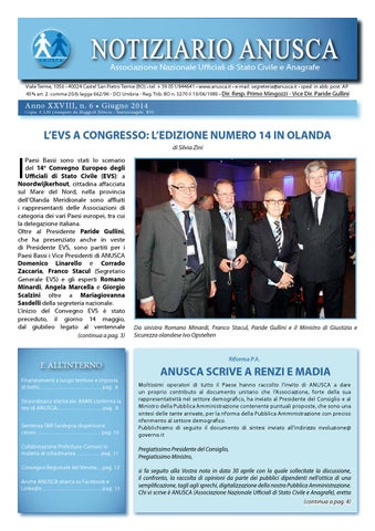 "Notiziario ANUSCA 2014 - 06 Giugno" publication cover image