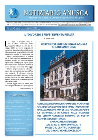 "Notiziario ANUSCA 2015 - 06 Giugno" publication cover image