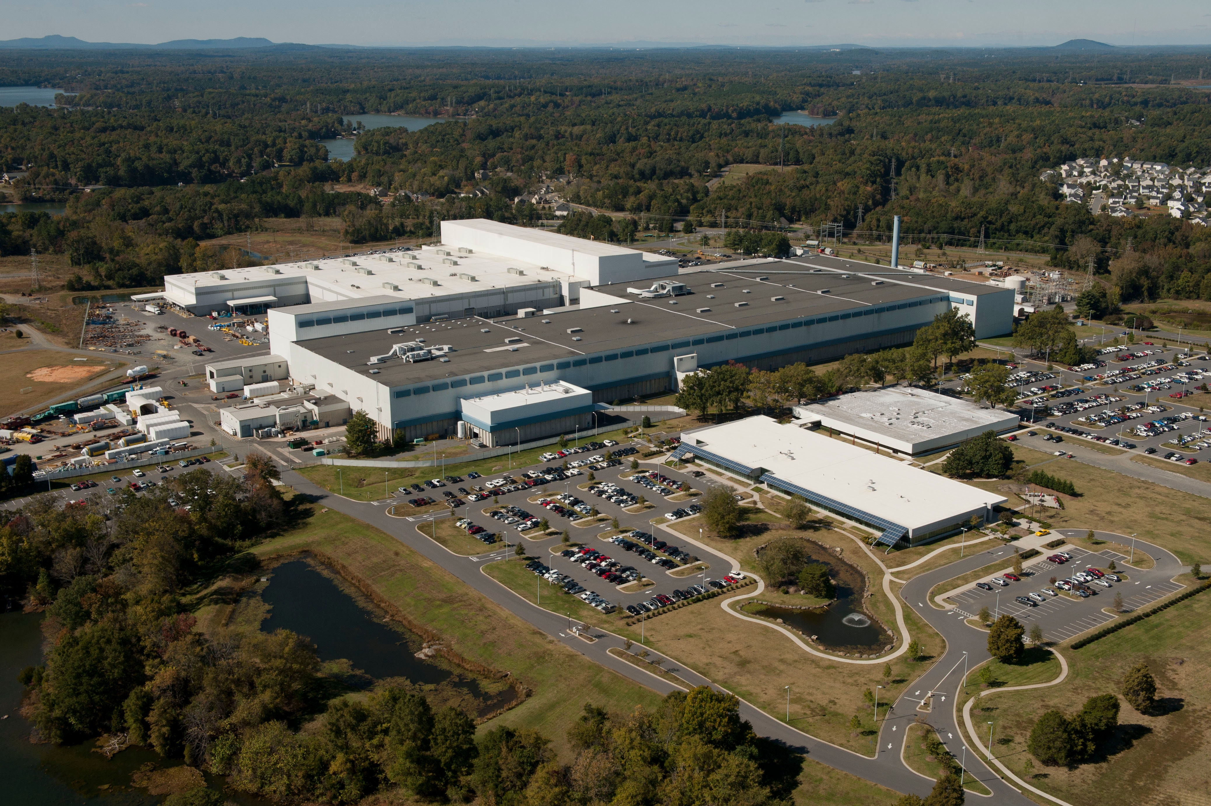 Charlotte gas turbine site aerial view