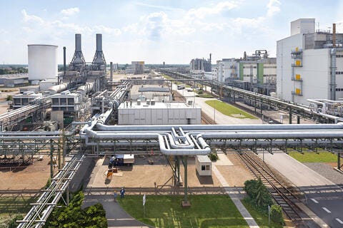 chemical industrial park BASF in Schwarzheide, Germany