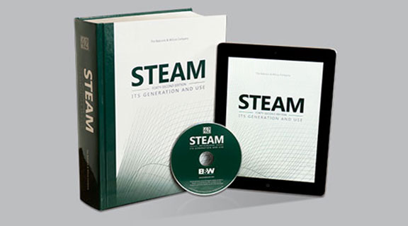 Steam Book Gray Background Babcock Wilcox