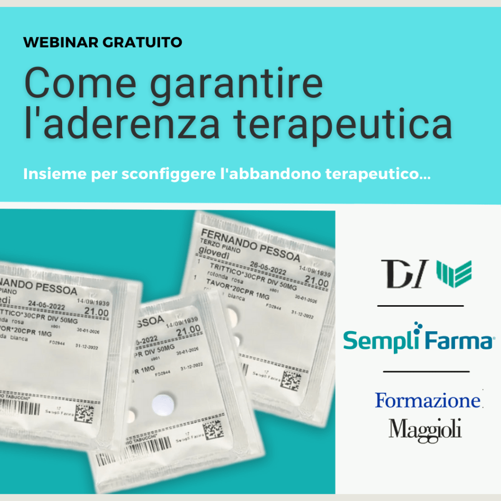 Webinar gratuito: "Come garantire l'aderenza terapeutica"