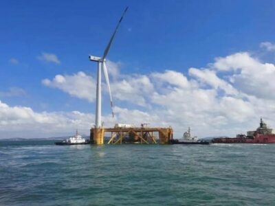 Aquaculture project combining floating wind and solar completed in China