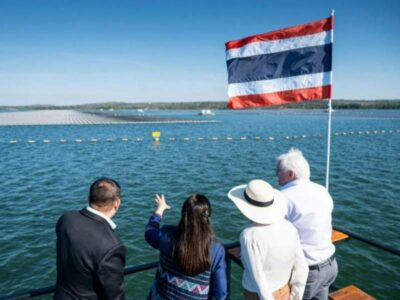 German President visits floating solar installation in Thailand